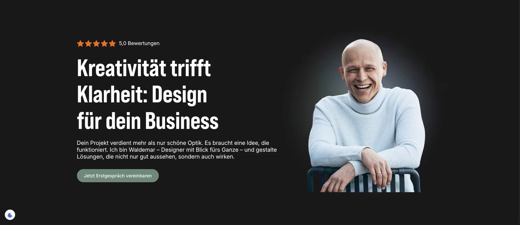Screenshot der Daines-Design-Homepage