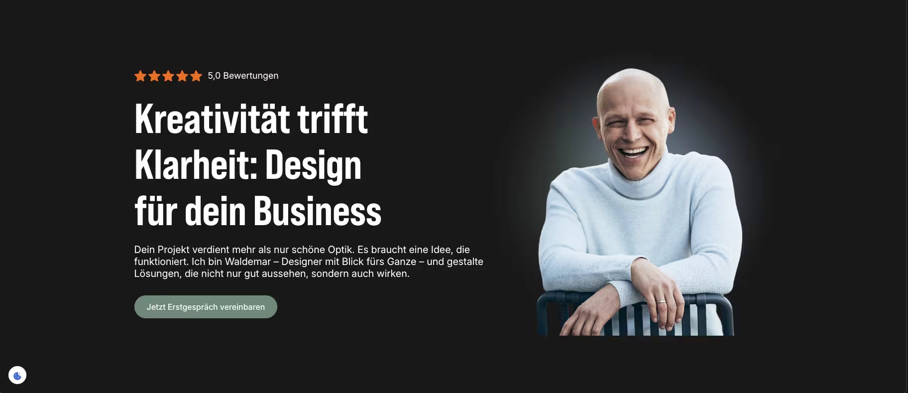 Screenshot der Daines-Design-Homepage